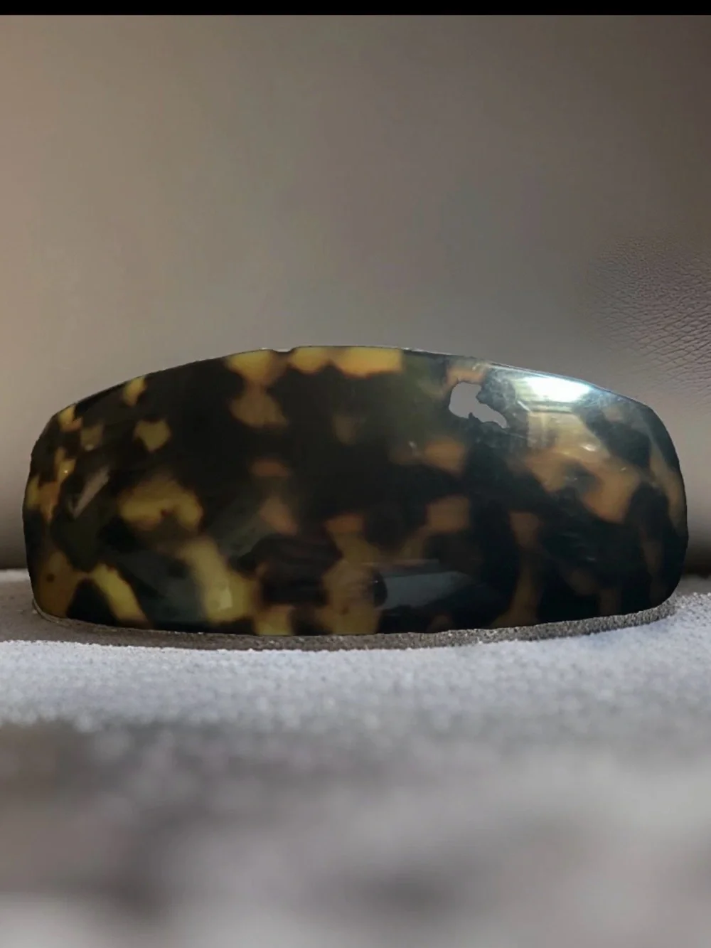 J. Crew Made In France Tortoise Shell Style Curved Hair Barrette Clip 5”